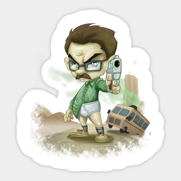 Walter White Sticker by vinzeltab